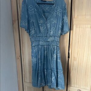 Velvet Heart Floral Teal Midi Dress